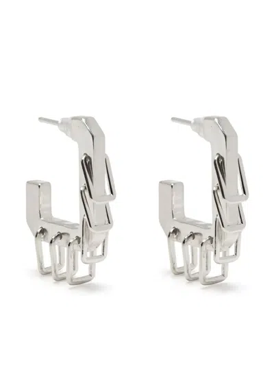 Zadig & Voltaire Multi-hoop Drop Earrings In Antic_silver