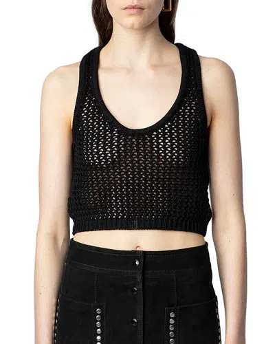 Zadig & Voltaire Nabya Crochet Top In Black