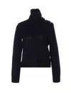 Zadig & Voltaire High Neck Knitwear With Jewel Button Accents In Black