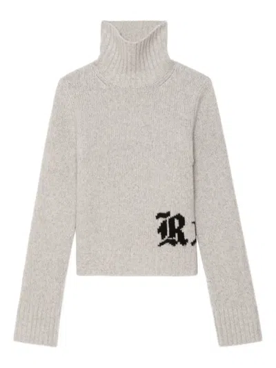 Zadig & Voltaire Nalma High-neck Sweater In Gray