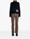 Zadig & Voltaire Leopard Print Casual Pants In Black