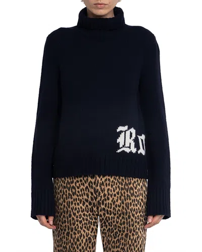 Zadig & Voltaire Nalma We Rock Merino Wool Sweater In Blue