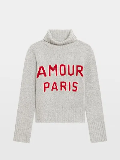 Zadig & Voltaire Nalmo Merino Wool Sweater In Gray