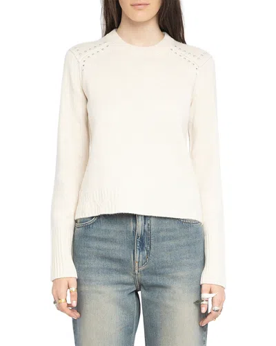 Zadig & Voltaire Nalty Wool & Cashmere Sweater In White