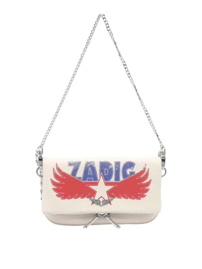 Zadig & Voltaire Nano Rock America Crossbody Bag In White