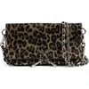 Zadig & Voltaire Rock Nano Metallic Leopard Print Leather Clutch In Animal Print