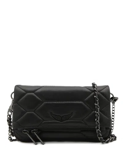 Zadig & Voltaire Nano Rock Quilted Shoulder Bag In Black