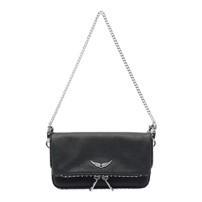 Zadig & Voltaire Nano Rock Studs Shoulder Bag In Black