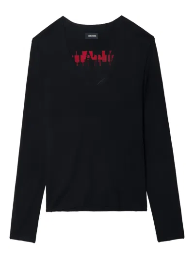 Zadig & Voltaire Nosfa Top In Black