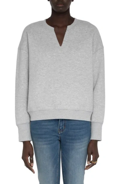 Zadig & Voltaire Olive Graphic Cotton Blend Sweatshirt In Gray