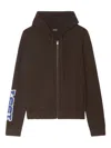 Zadig & Voltaire Oliver Zip-up Hoodie In Brown