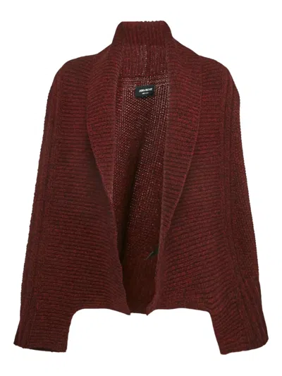 Pre-owned Zadig & Voltaire Open-front Cardigan In Red