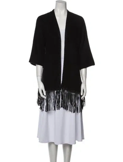Pre-owned Zadig & Voltaire Open Front Sweater In Black