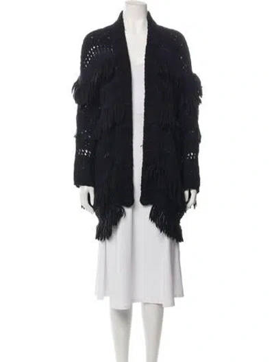 Pre-owned Zadig & Voltaire Open Front Sweater In Black/blue