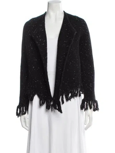Pre-owned Zadig & Voltaire Open Front Sweater In Gray