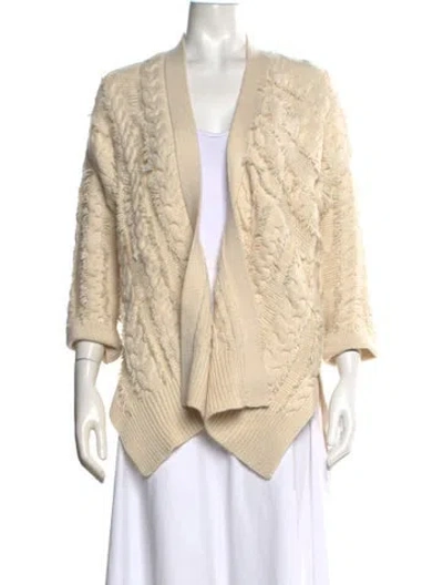 Pre-owned Zadig & Voltaire Open Front Sweater In Neutrals