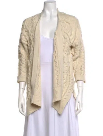 Pre-owned Zadig & Voltaire Open Front Sweater In Neutrals