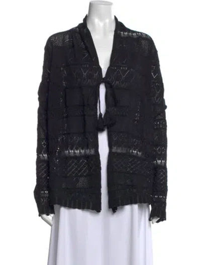 Pre-owned Zadig & Voltaire Open Front Sweater W/ Tags In Black