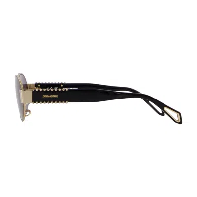 Zadig & Voltaire Owew00181-005 Studded Metal Sunglasses In Black
