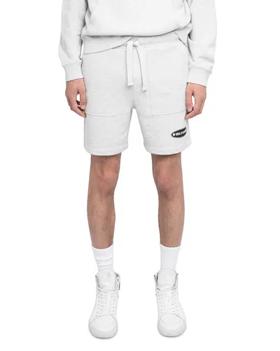 Zadig & Voltaire Pablo Slub Cotton 9 Shorts In Gray