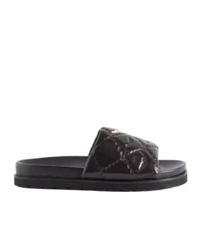 Zadig & Voltaire Padded Leather Sandals In Black