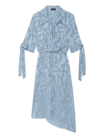 Zadig & Voltaire Paisley-pattern Dress In Blue