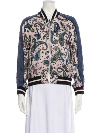Pre-owned Zadig & Voltaire Paisley Print Bomber Jacket In Multi