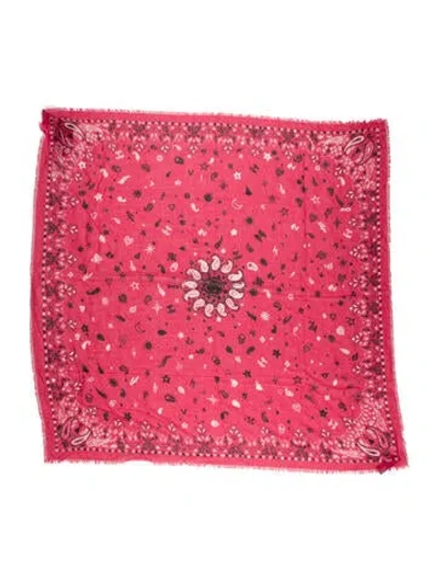 Pre-owned Zadig & Voltaire Paisley Print Scarf W/ Tags In Pink