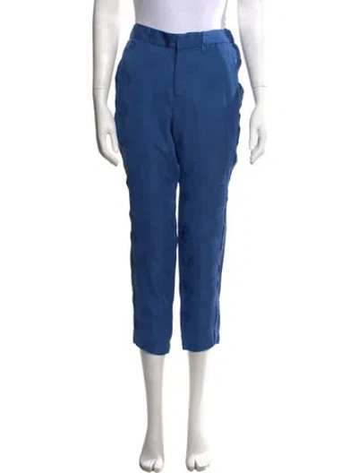 Pre-owned Zadig & Voltaire Paisley Print Straight Leg Pants In Blue