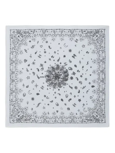 Zadig & Voltaire Womens Blondie Bandana Square Silk Scarf Road In Gray