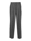 Zadig & Voltaire Grey Flanelle Stripes Pants In Gray