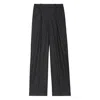 Zadig & Voltaire Womens Anthracite Puros Regular-fit High-rise Striped Flannel Trousers In Black