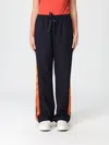 Zadig & Voltaire Womens Encre Poma Satin-stripe Straight-leg Low-rise Stretch-woven Trousers In Blue