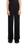 Zadig & Voltaire Papel Crystal Embellished Wide Leg Pants In Black