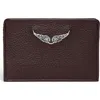Zadig & Voltaire Pass Leather Card Case In Red