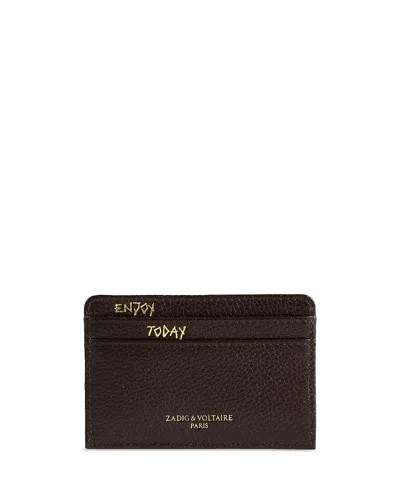 Zadig & Voltaire Pass Leather Wallet In Black