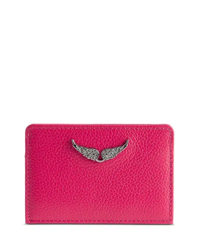 Zadig & Voltaire Pass Leather Wallet In Pink