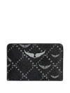 Zadig & Voltaire Pass Monogram Cardholder In Black