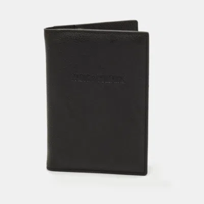 Pre-owned Zadig & Voltaire Passport Holder Black Leather