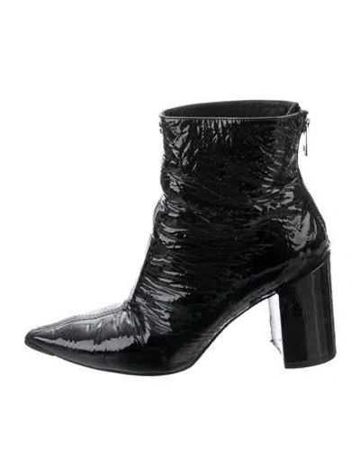 Pre-owned Zadig & Voltaire Patent Leather Boots In Black