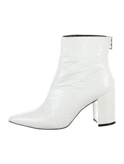 Pre-owned Zadig & Voltaire Patent Leather Boots In White