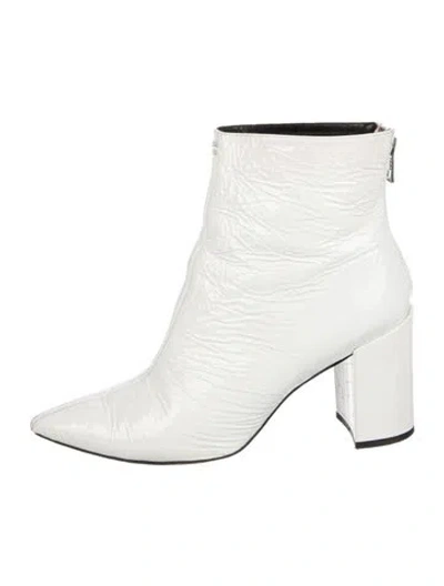 Pre-owned Zadig & Voltaire Patent Leather Boots In White