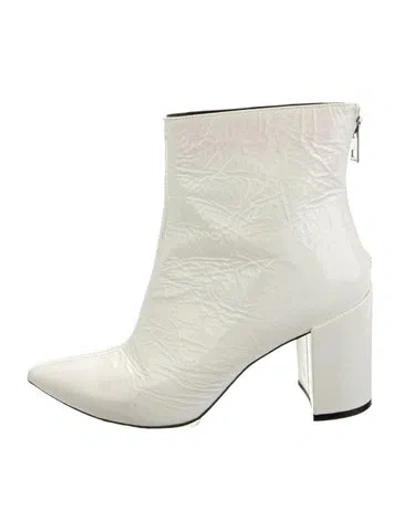 Pre-owned Zadig & Voltaire Patent Leather Boots In White