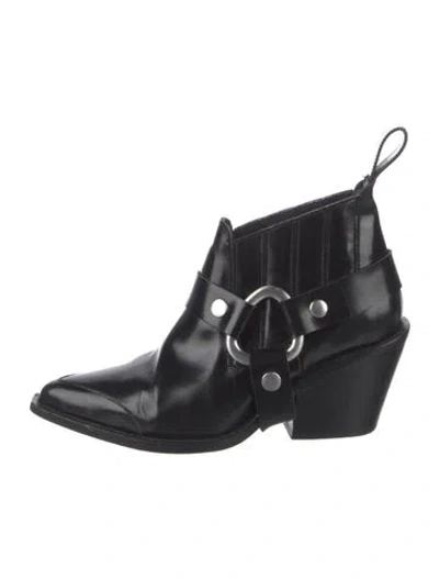 Pre-owned Zadig & Voltaire Patent Leather Chelsea Boots In Black