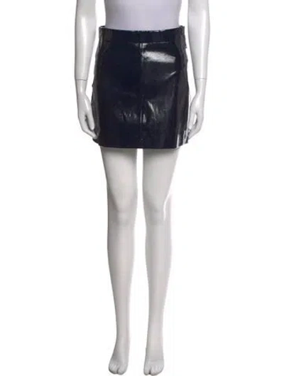 Pre-owned Zadig & Voltaire Patent Leather Mini Skirt In Black