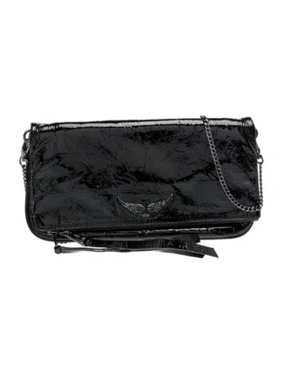 Pre-owned Zadig & Voltaire Patent Leather Shoulder Bag In Blue