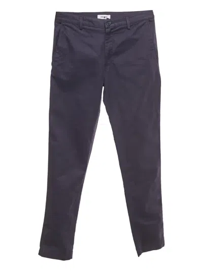 Pre-owned Zadig & Voltaire Patrick Cotton Trousers In Blue