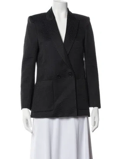 Pre-owned Zadig & Voltaire Patterned Blazer In Black/blue