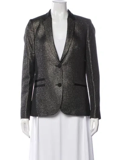 Pre-owned Zadig & Voltaire Patterned Blazer W/ Tags In Black