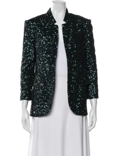 Pre-owned Zadig & Voltaire Patterned Evening Jacket In Green